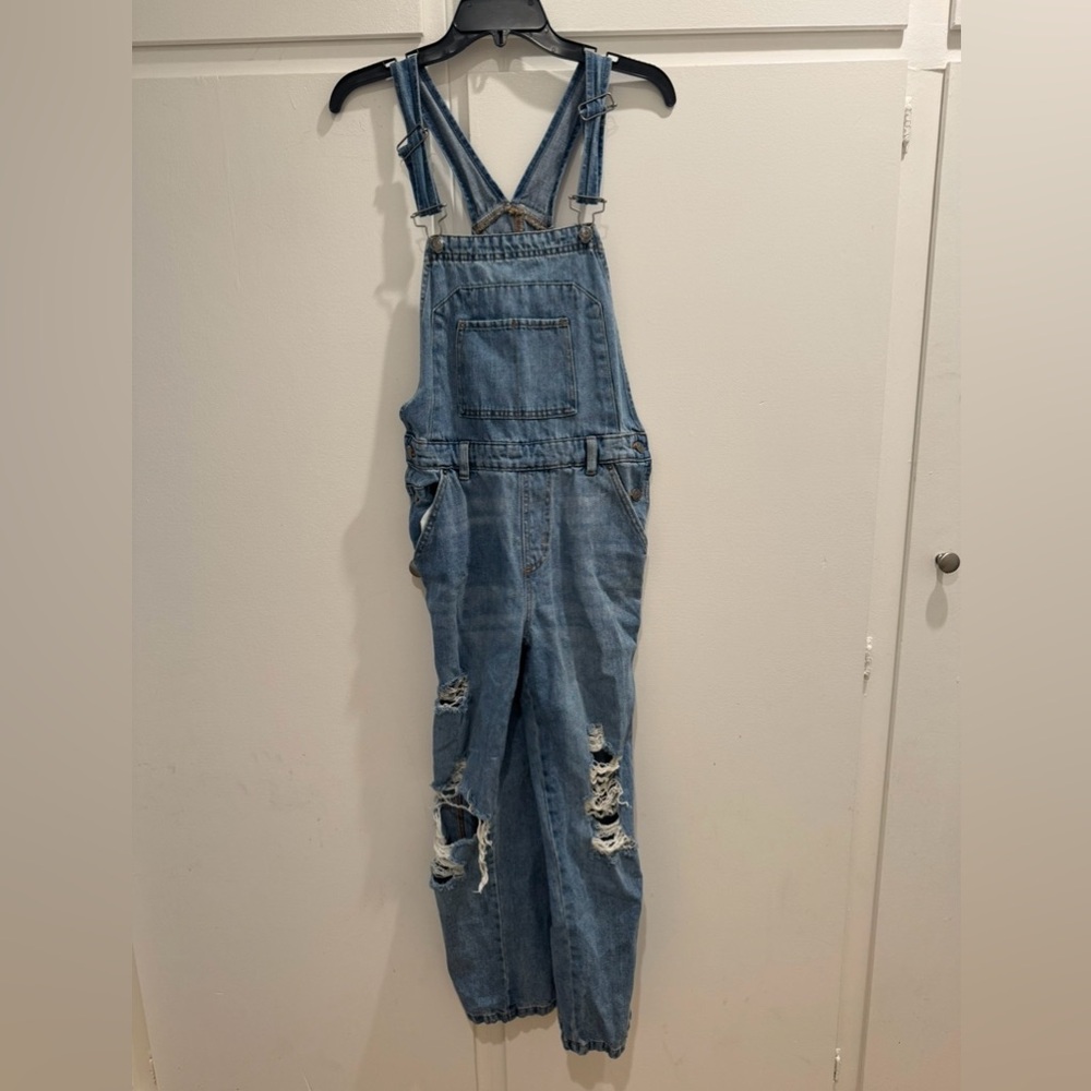 Target Wild Fable Distressed Denim Overalls